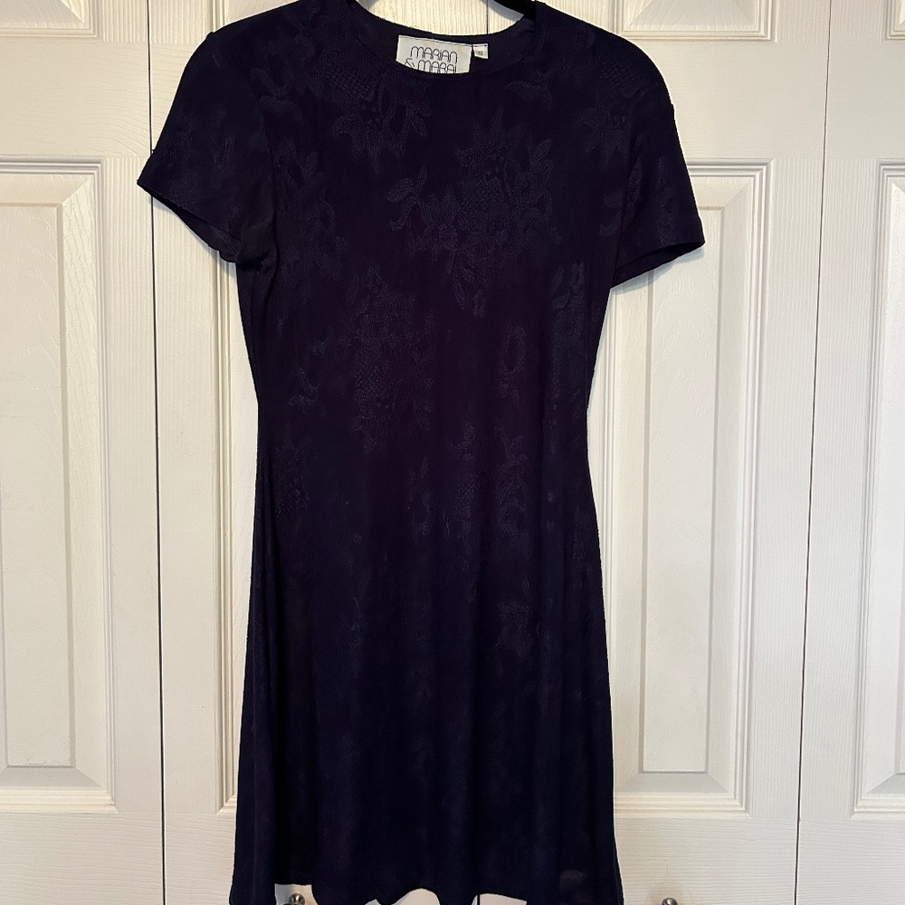Vintage Marian & Maral Navy Blue Mini Dress.  Size Small
